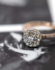 Rose Gold Round Diamond Engagement Ring