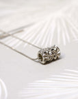 Silver Small Chiseled Pyramid Tube Pendant