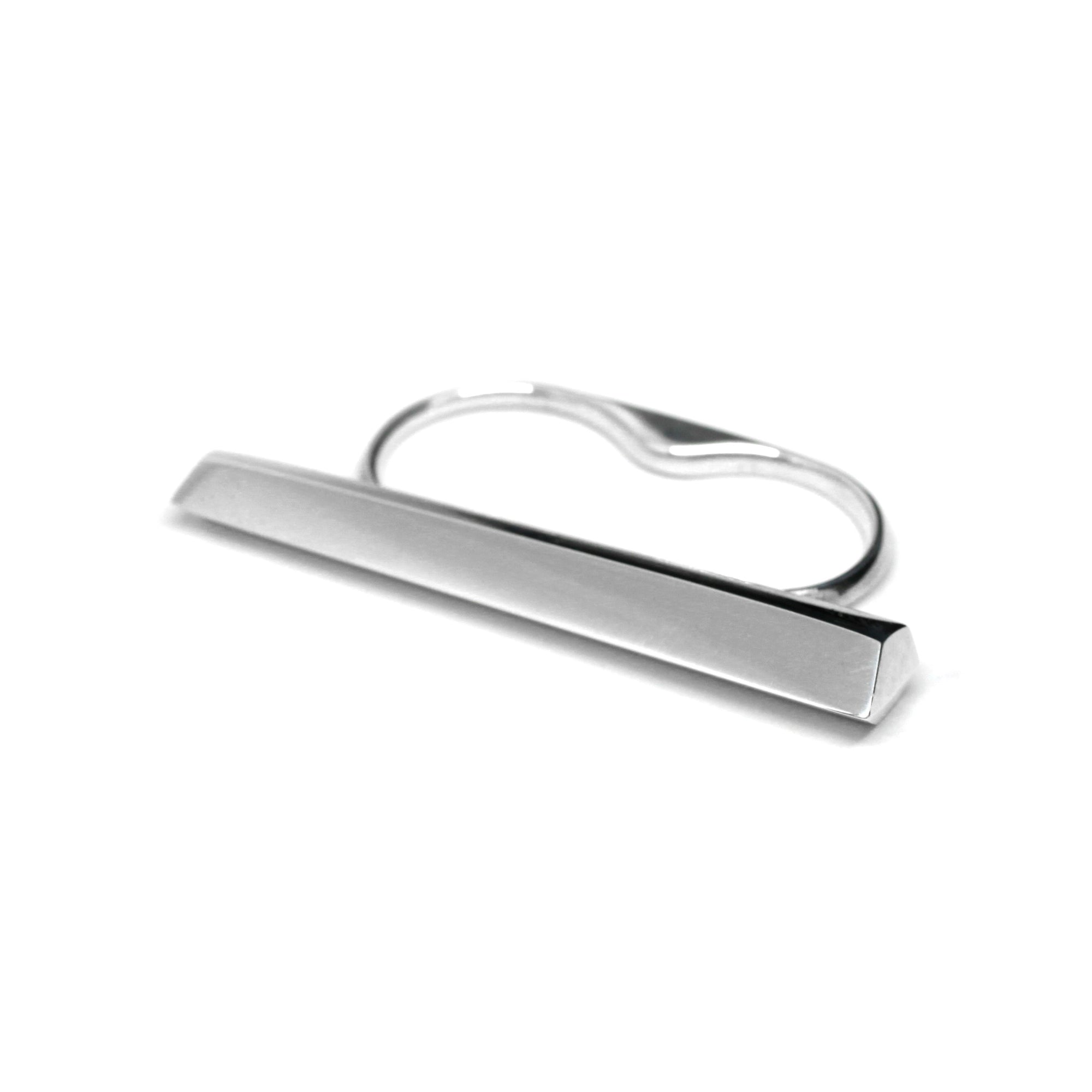 Silver Short Punch Ring