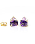 Close-up on white background: Detailed look at the gemstones’ vibrant colors and precision-cut facets, illustrating the artistry of Bena Jewelry’s designs.