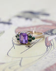 Amethyst Cocktail Ring, illustrating its bold presence and contemporary elegance. By Bena Jewlery designer Montreal.
