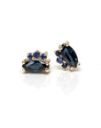 blue gemstone stud earrinfs sapphire fine bena jewelry design montreal