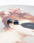 Marquise Shape Navy Blue Sapphire Dora Earrings