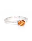 white gold spessartite garnet bridal ring made in montreal by bena jewelry