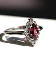 MARQUISE RHODOLITE AURA | White Gold Ring