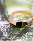 vermeil gold bena jewelry men ring custom made in montreal on dark multi color background