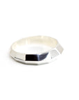 front view of edgy men ring custom made unsisex wedding jewellery custom made in montreal by bena jewelry designer on white background