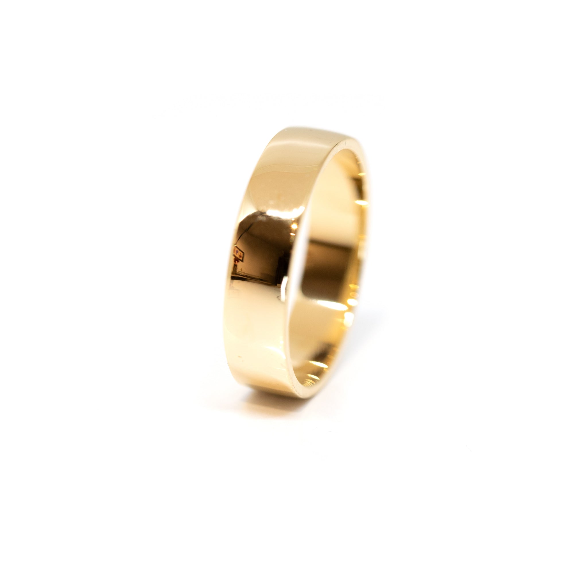 Flat Yellow Gold Men Band
