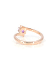 back view of rose gold kink ring made by bena jewelry in montreal on white background