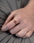 tourmaline rose gold bridal ring montreal bena jewelry