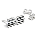 white gold minimalist stud earrings bena jewelryu designer montreal canada