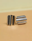 white gold stud earrings bena jewelry design montreal unisex jewels