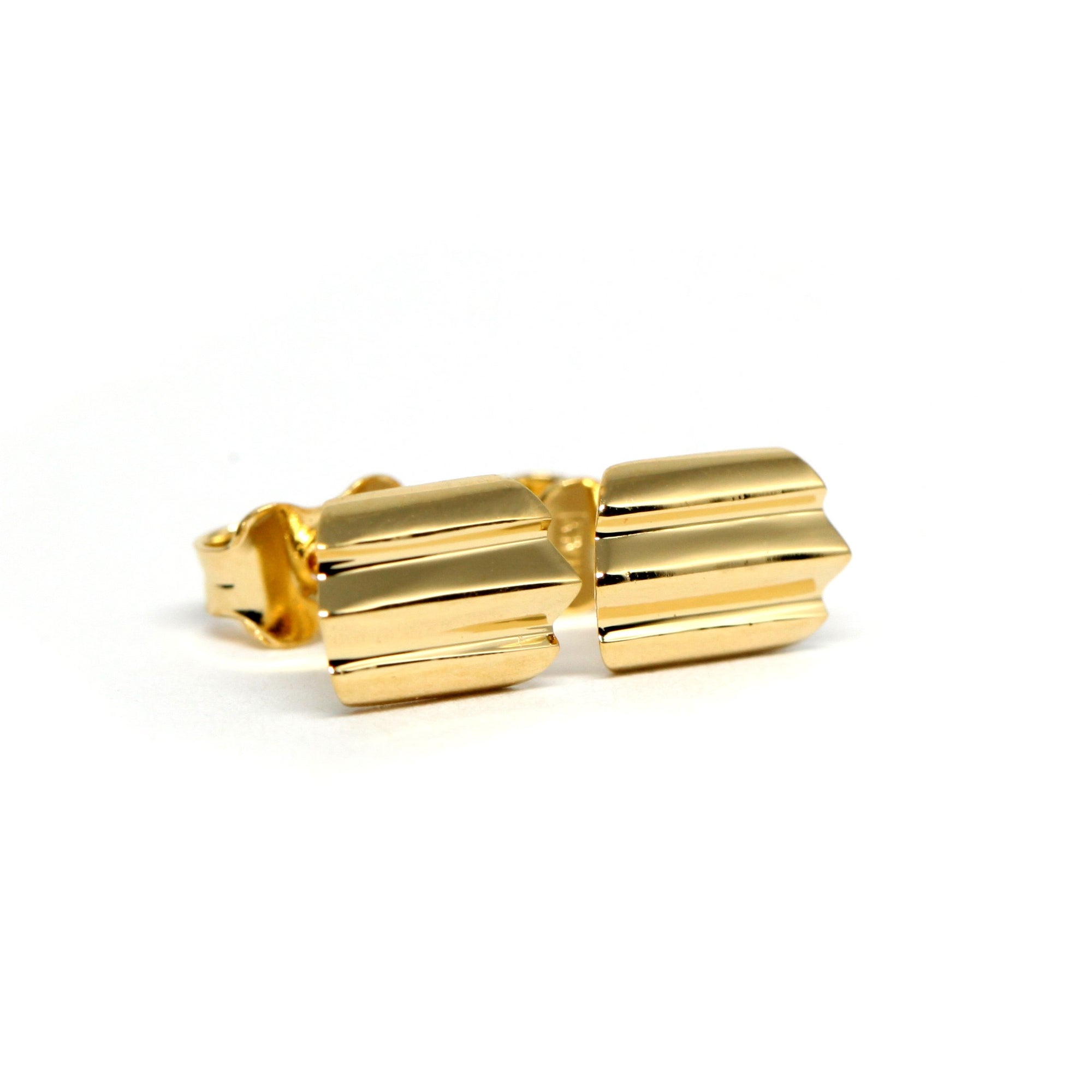 small gold stud earrings slick bena jewelry designer montreal