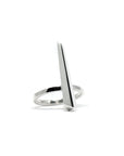 Front view of Peak Ring in White Gold – A unique sculptural ring designed for those who love bold fine jewelry.