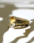 Side shot of Crush Ring in Yellow Gold – A detailed view showcasing the