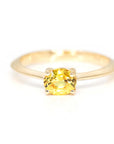 Oval Yellow Sapphire Gold Ring