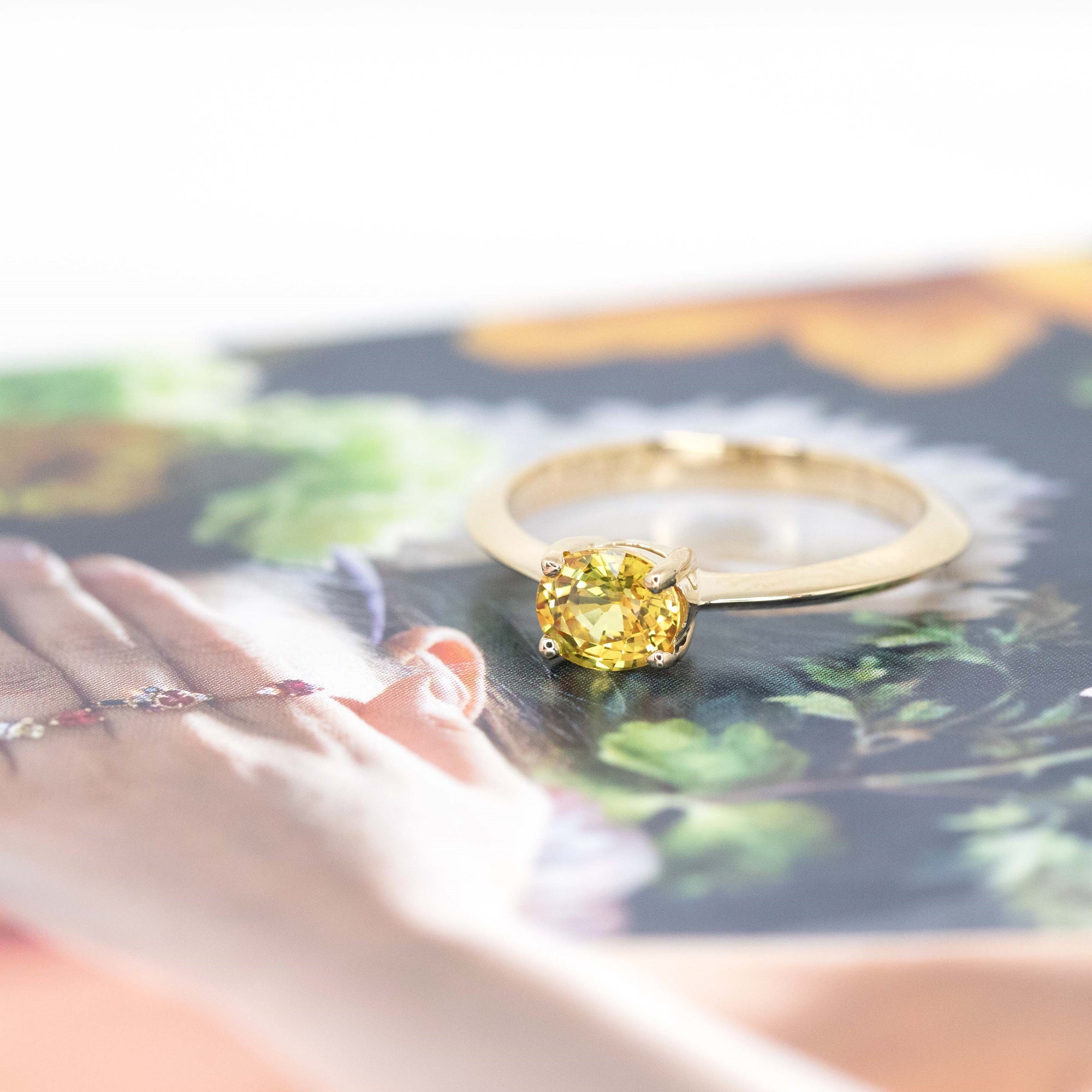 bena jewelry minimalist gemstone ring designer montreal