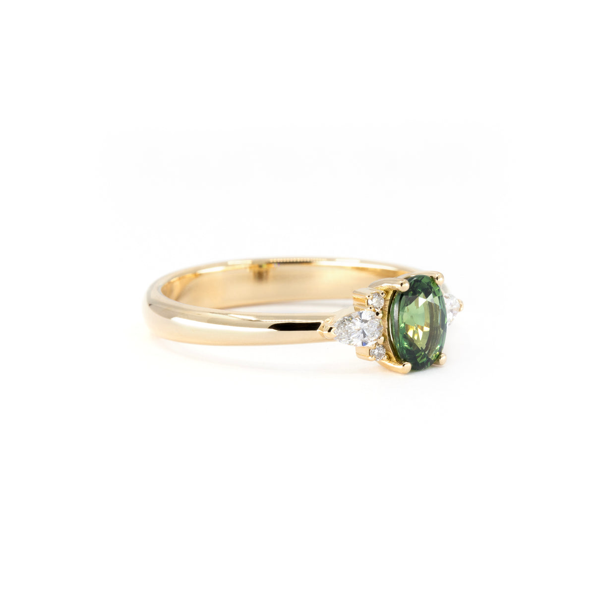 GREEN SAPPHIRE DESIR RING | Yellow Gold