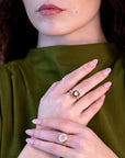 Citrine | Fancy shape yellow gold cocktail ring