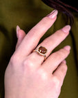 Citrine | Fancy shape yellow gold cocktail ring