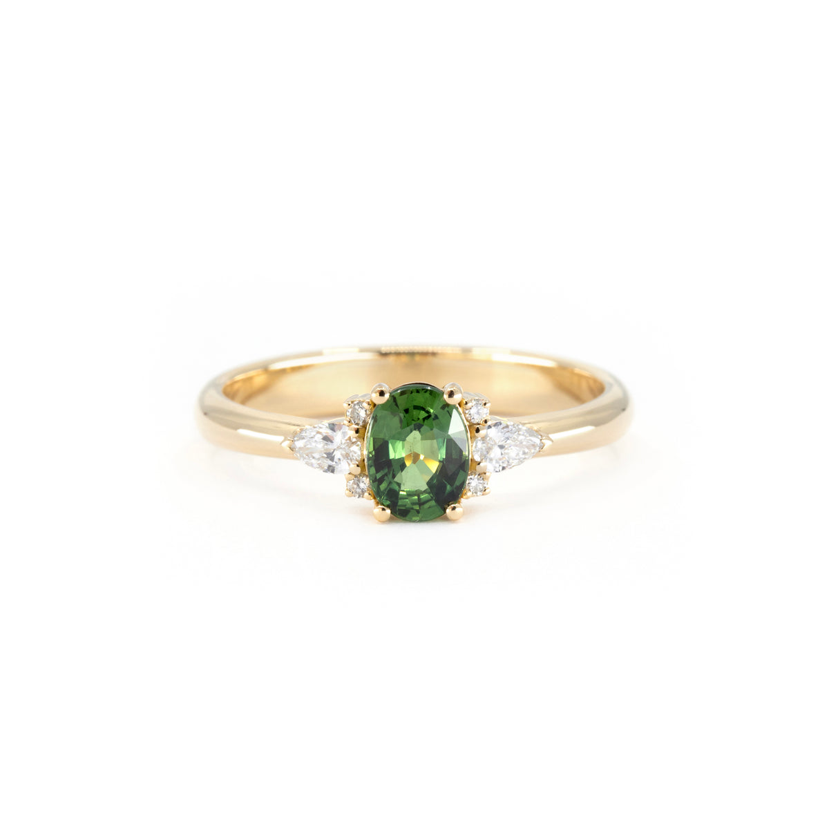 GREEN SAPPHIRE DESIR RING | Yellow Gold