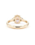 PINK OVAL DIAMOND BRIDAL RING | Yellow Gold