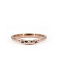 ROSE GOLD CURVED TANZANITE AND DIAMOND BAND | Rose Gold