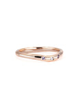ROSE GOLD CURVED TANZANITE AND DIAMOND BAND | Rose Gold