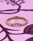 ROSE GOLD CURVED TANZANITE AND DIAMOND BAND | Rose Gold