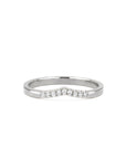 DIAMOND CURVED BAND | White Gold