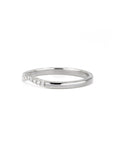 DIAMOND CURVED BAND | White Gold