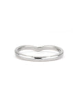 DIAMOND CURVED BAND | White Gold