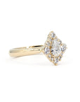 AURA PEAR SHAPE DIAMOND RING | Yellow Gold