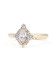 AURA PEAR SHAPE DIAMOND RING | Yellow Gold