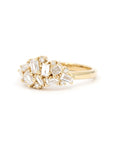 AVALANCHE BAGUETTE EMERALD & RADIANT DIAMOND | Yellow Gold Ring