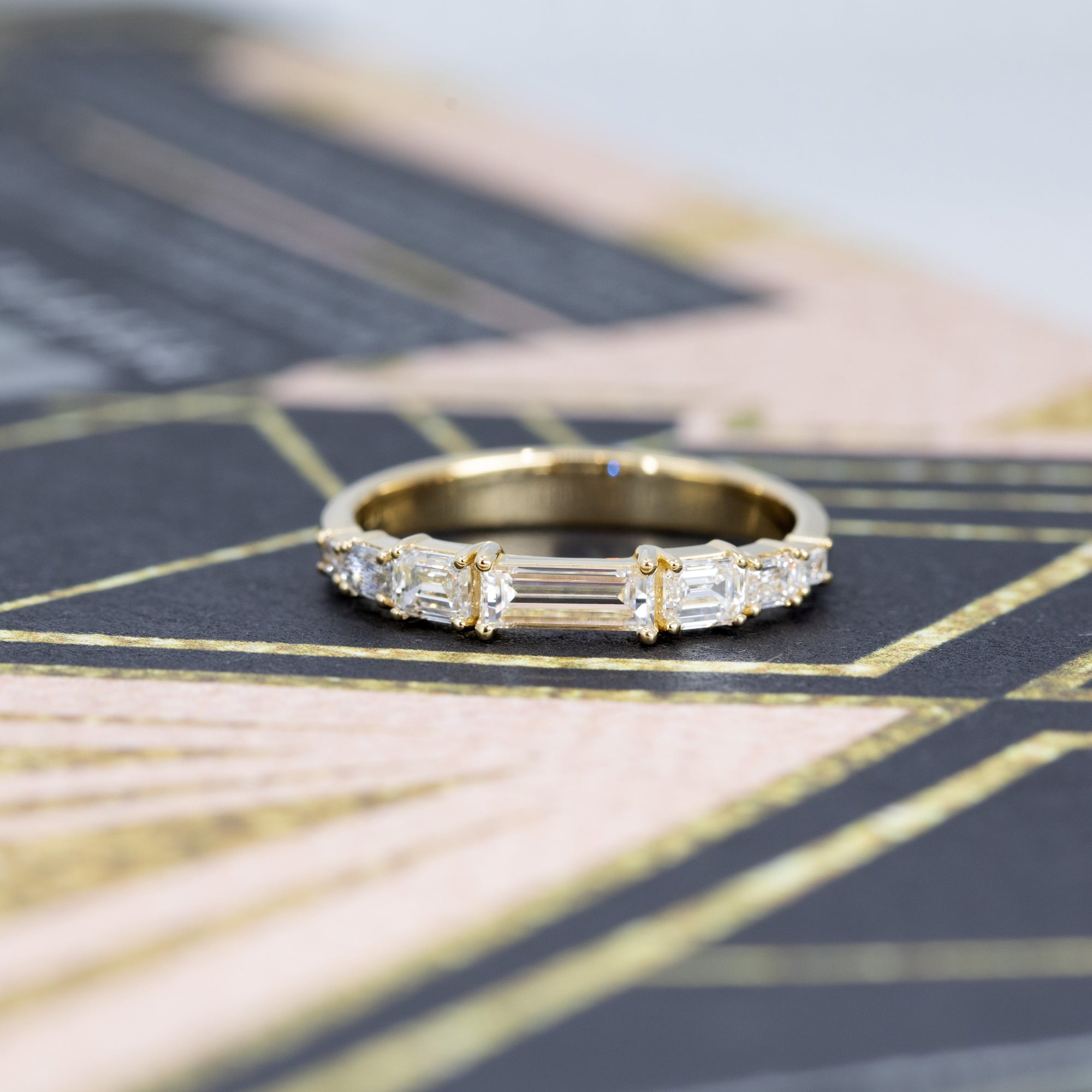 BAGUETTE DIAMOND BAND | Yellow Gold