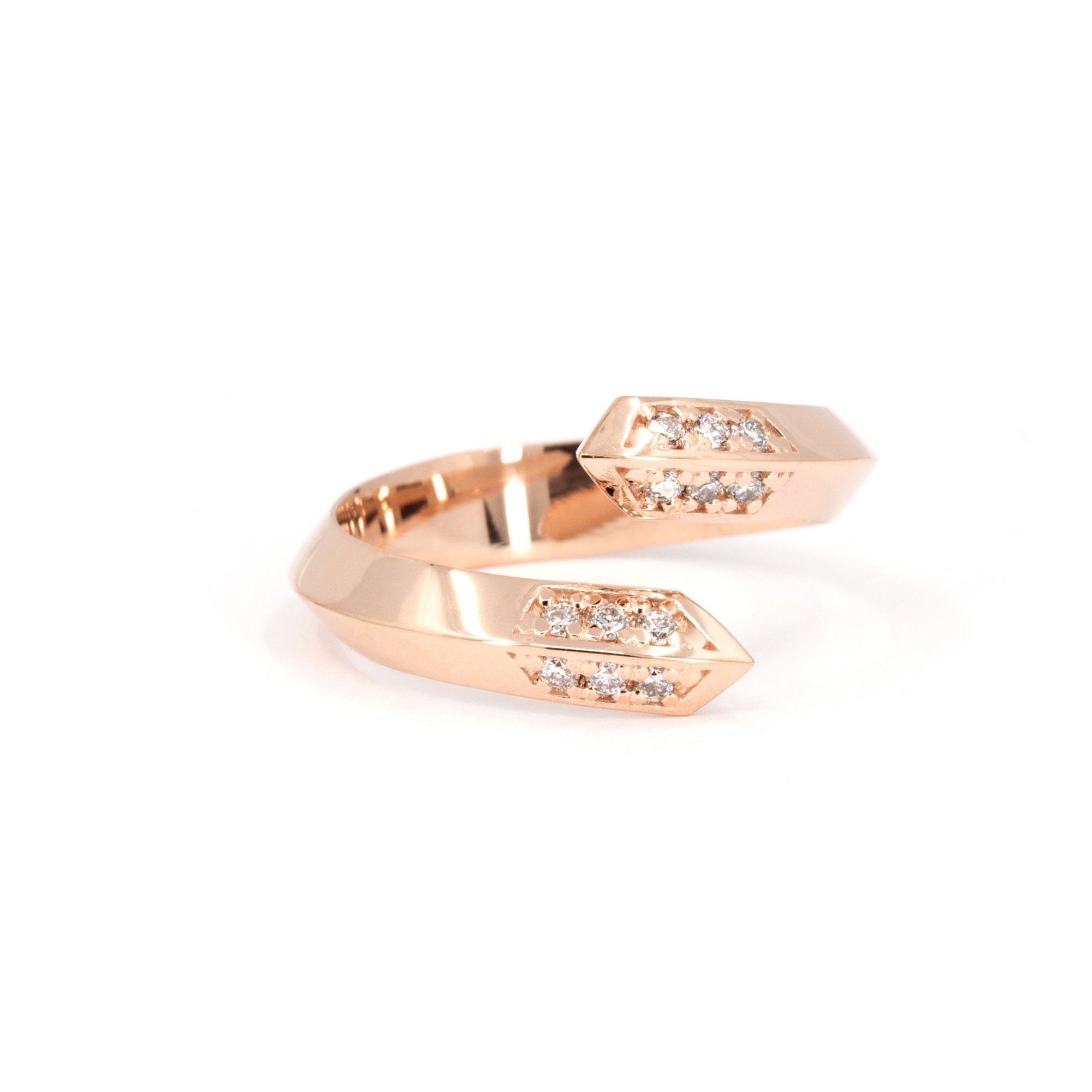 Rose Gold Diamond Loop Ring