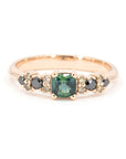 BLOOM LINE GREEN TEAL SAPPHIRE | Rose Gold