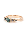 BLOOM LINE GREEN TEAL SAPPHIRE | Rose Gold