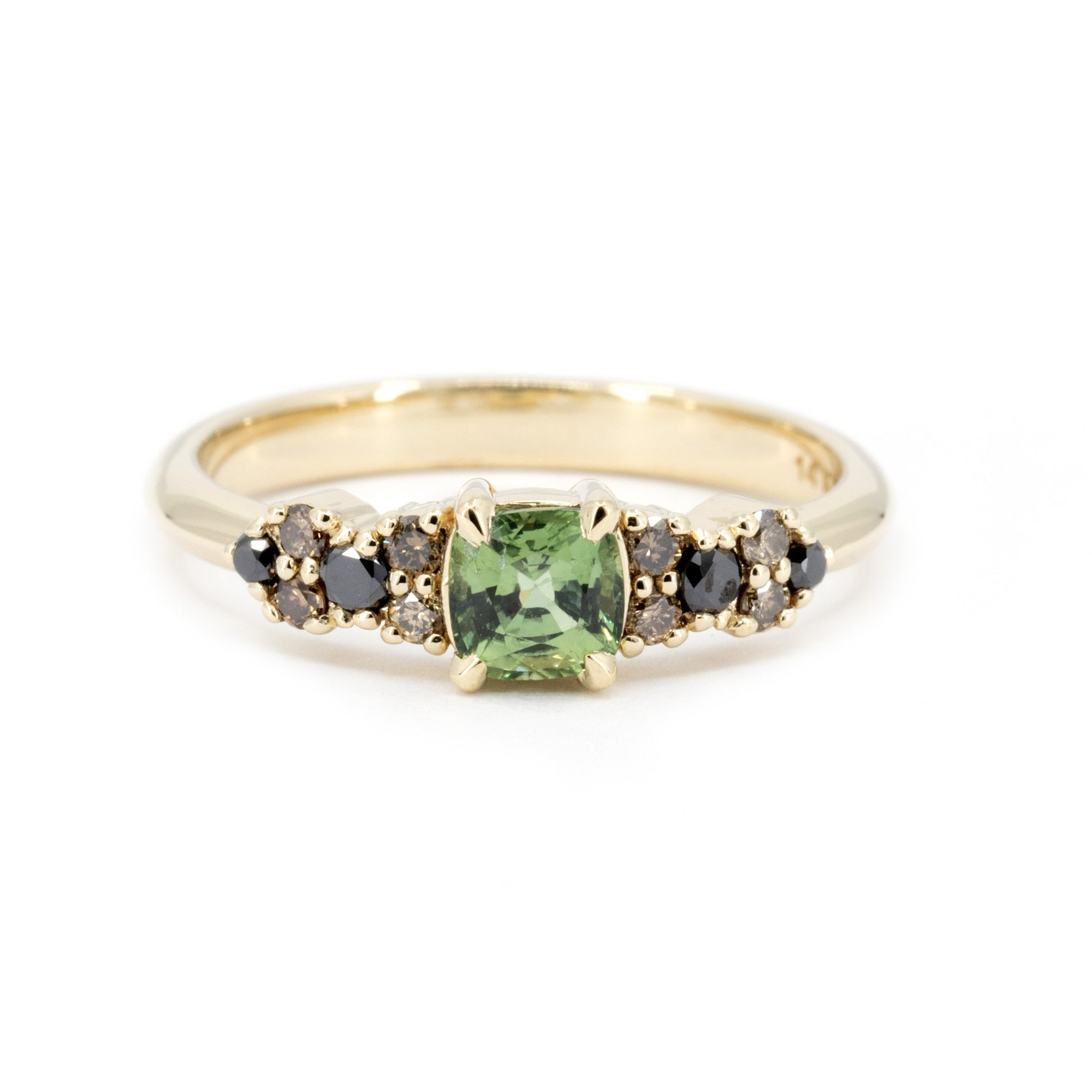 BLOOM LINE GREEN SAPPHIRE | Yellow Gold