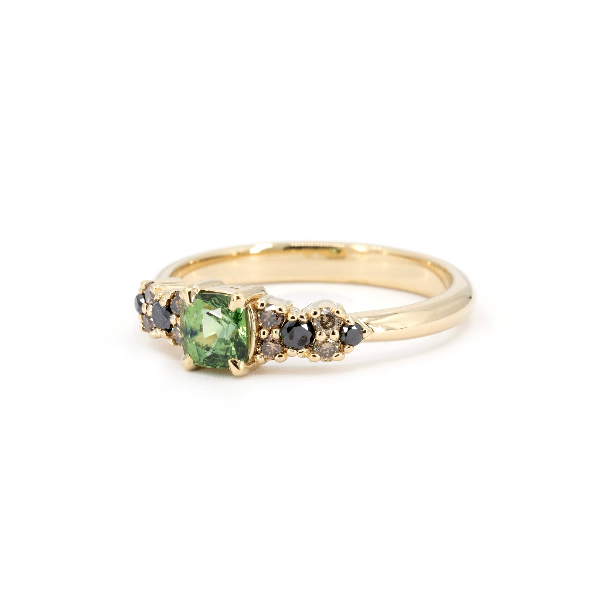 BLOOM LINE GREEN SAPPHIRE | Yellow Gold
