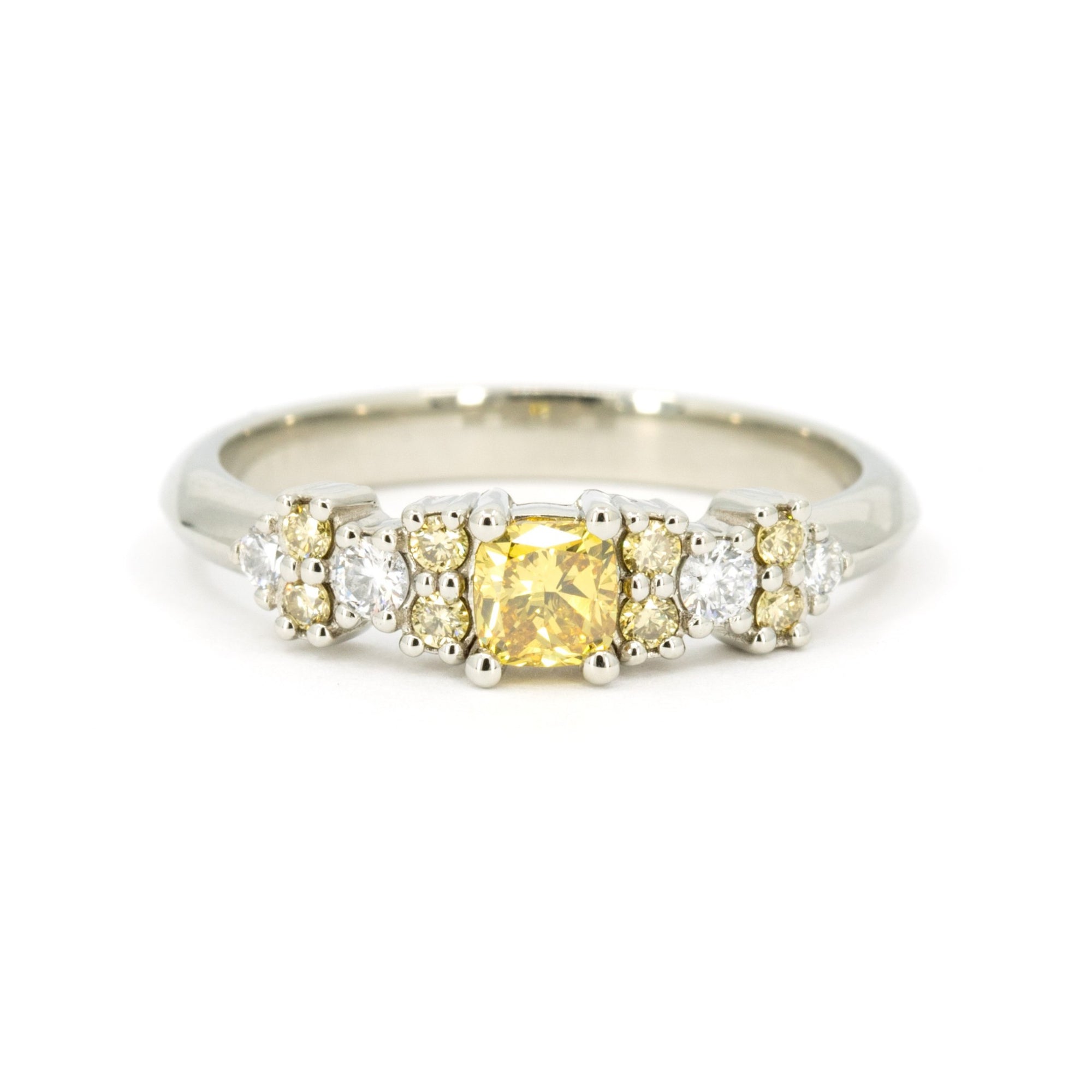 BLOOM LINE Yellow Diamond | White Gold