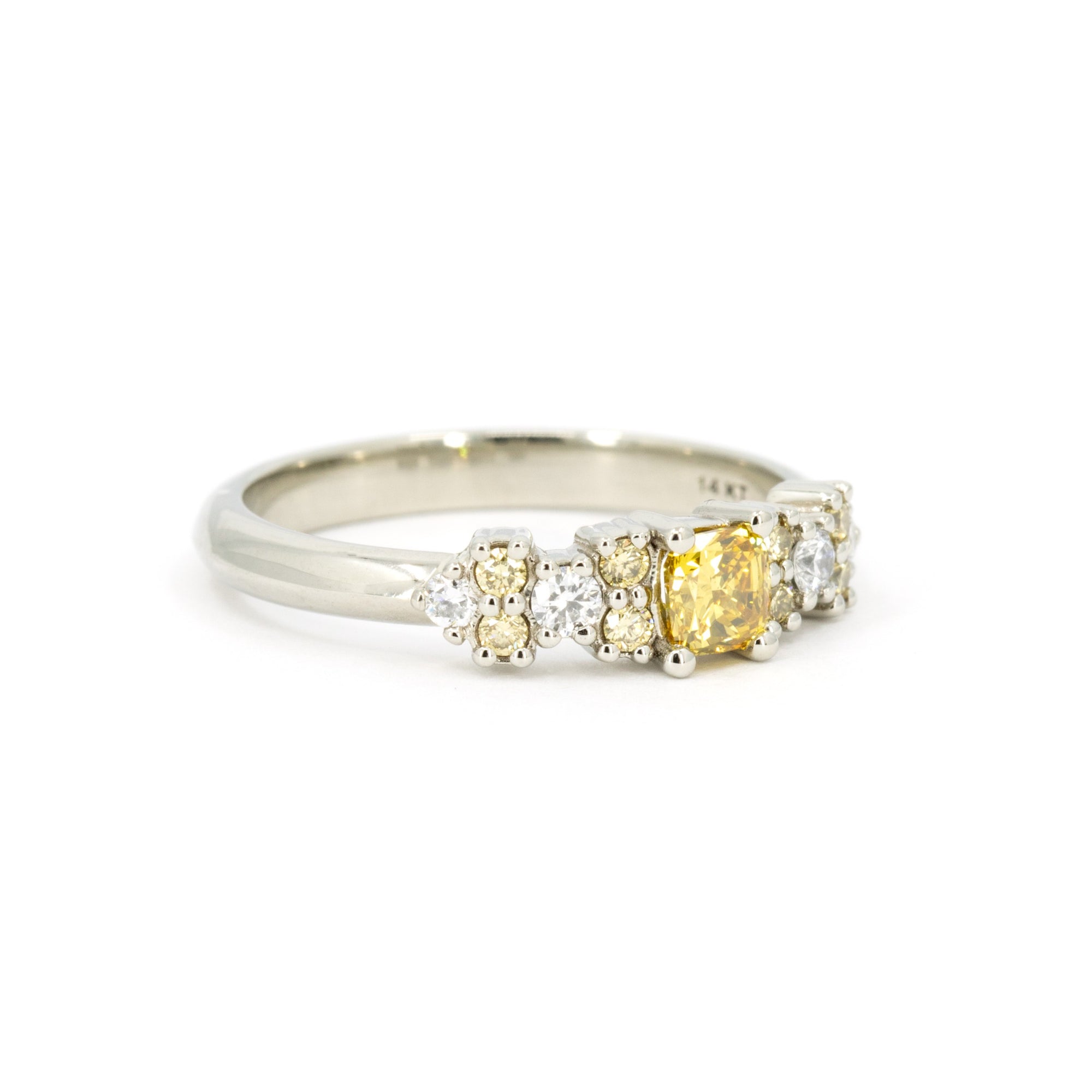 BLOOM LINE Yellow Diamond | White Gold