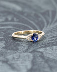 Oval Sapphire and Diamond Desir Yellow Gold Ring