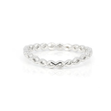 Twisted Braided Wedding Platinium Band