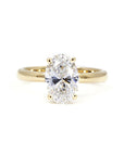CLASSIC OVAL DIAMOND BRIDAL RING | Yellow Gold