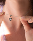 COROLA BLUE DIAMOND PENDANT | White Gold