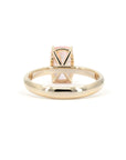 PINK CUSHION DIAMOND MINIMALIST ENGAGEMENT RING | Yellow Gold