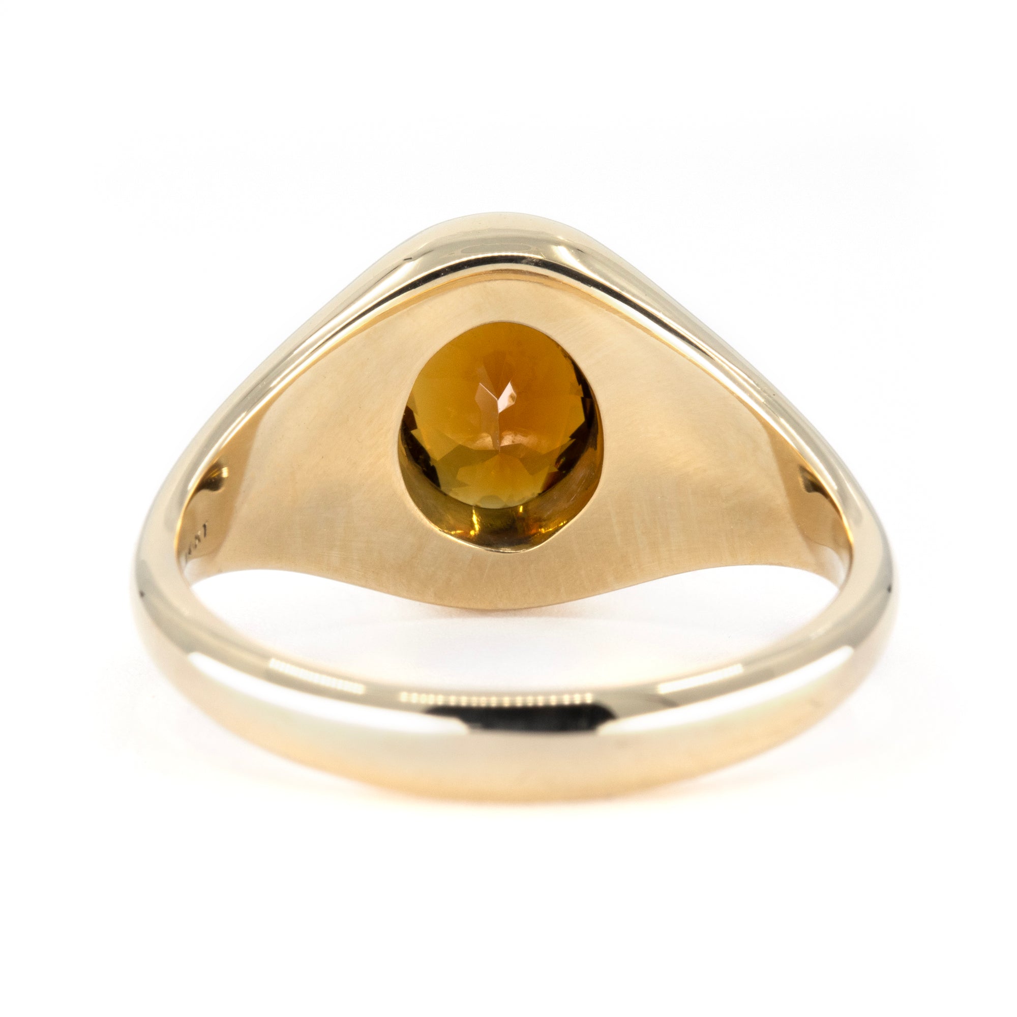 BROWN TOURMALINE SIGNET RING | Yellow Gold