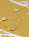 DIAMOND NECKLACE BEZEL SET DIAMOND | Yellow Gold